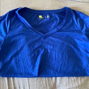 Ladies blue work out shirt